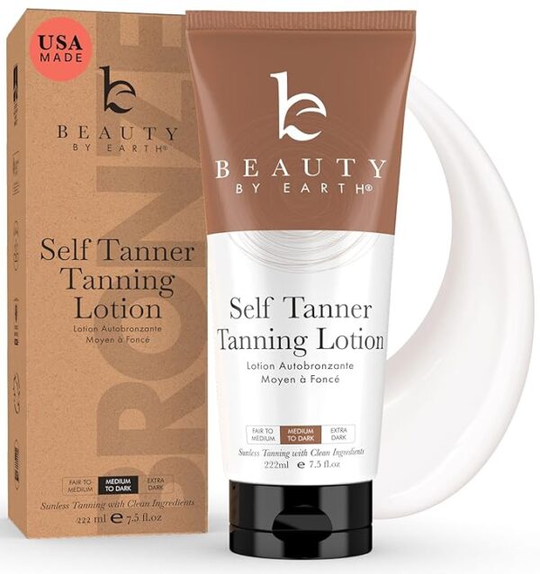 Limited time deal -20% off Beauty by Earth Self Tanner - USA Made with Natural & Organic Ingredients