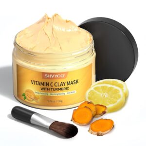 -15% off Vitamin C Face Mask with Kaolin Clay and Turmeric for Dark Spots,
