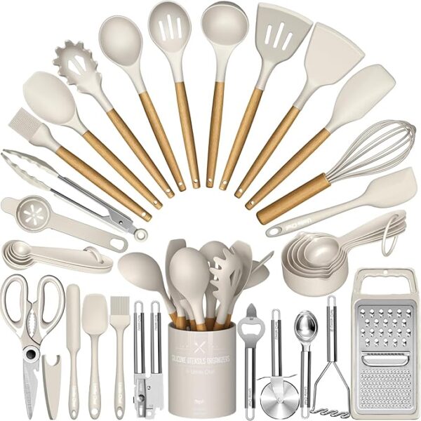 Limited time deal -35% off Umite Chef Silicone Kitchen Utensil Set, 34PCS Heat Resistant Kitchen Gadgets