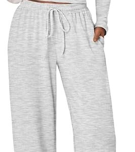 Trendy Queen Women's 2 Piece Matching Lounge Set Long Sleeve Slightly Crop Top